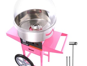 Zuckerwattemaschine Mit Wagen Inkl. Abdeckhaube Zuckerwattemacher Zuckerwatte