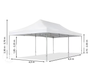 Partyzelt / Pavillon / Klappzelt 4x8m weiß / schwarz - Galerie - Bild 3