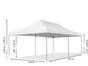 Partyzelt / Pavillon / Klappzelt 4x8m weiß / schwarz - Galerie - Bild 3