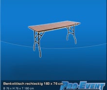 Banketttisch rechteckig 183cm
