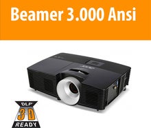 Beamer Acer SVGA DLP (Kontrast 13.000:1; 3.000 Lumen, HDMI, 3D ready)
