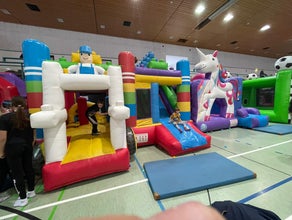 Hüpfburg "Lego" mieten Kids Event Bausteine XXL Einschulung Party