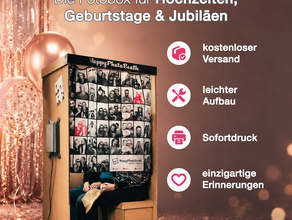 Fotobox | Fotoautomat mieten (komplette Kabine, inkl. Sofortdruck)