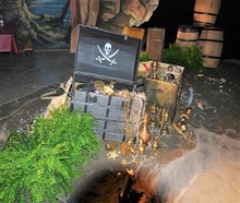 Schatzkiste Set, Schatztruhe, Piraten, Piratenschatz, Schiff
