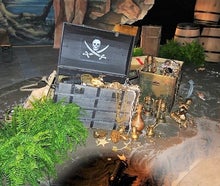 Schatzkiste Set, Schatztruhe, Piraten, Piratenschatz, Schiff