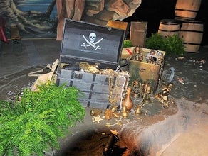 Schatzkiste Set, Schatztruhe, Piraten, Piratenschatz, Schiff