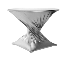 Stretchhusse Silber 1 teilig. mieten – Stehtisch, Bistrotisch, Hochtisch, Partytisch, Miettisch