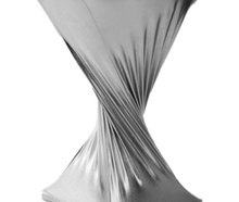Stretchhusse Silber 1 teilig. mieten – Stehtisch, Bistrotisch, Hochtisch, Partytisch, Miettisch