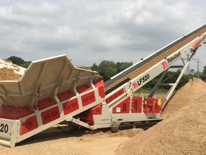 Telestack Typ LF 520 -Haldenförderband mit Aufgabetrichter