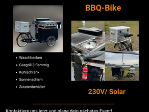 Grillfahrrad mieten – Mobile Party ab 100 €/Tag! ✔️ TÜV-geprüft ✔️ Inkl. Zubehör