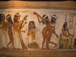 Ägyptische Wandmalereien Kulissen, Orient, Ägypten, Pyramide