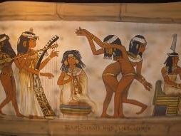 Ägyptische Wandmalereien Kulissen, Orient, Ägypten, Pyramide
