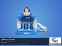 Hüpfburg Pinguin Springburg