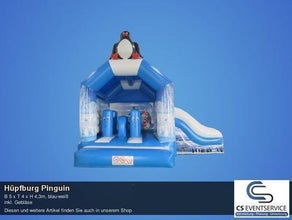 Hüpfburg Pinguin Springburg