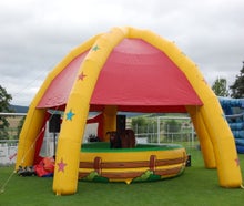 Eventdome Rot Gelb / Aufblasbares Zelt / Airdome