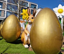 Goldenes Ei - XXL Osterei, Osterdekoration, Ostern