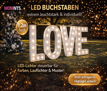 XXL LOVE Buchstaben LED RGB Farben & Effekte 1,2m Höhe