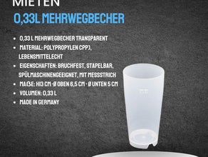 100x Stadionbecher 0,25l