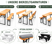 Bierzeltgarnitur, Bierzeltgarnitur mit Lehne oder Kinderbierzeltgarnituren mieten Berlin & Umland