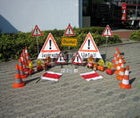 Baustellenschild, Schilder, Umleitungsschild, Halteverbotschild
