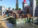Hafenanlage, Hafen Kulisse, Bühnenkulisse Maritim, Piratendekoration, Hafenbühne