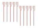 10x Absperrleinenhalter SET (Laterneneisen) mieten