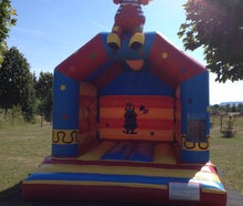 Hüpfburg Clown 4x5m mit Dach Höhe 5m