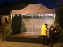 Pavillon Schwarz 4,5m x  3,0m /Bühnenüberdachung / Partyzelt FOH - Zelt