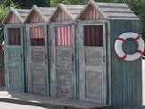 Strandkabine, Kabine, Umkleidekabine, Umkleide, Norddeutsch