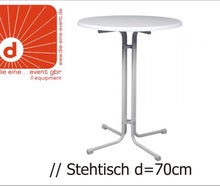 Stehtisch 4 Fußsystem klappbar 70cm Bistrotisch