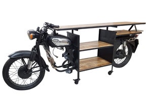 Stylische Motorradbar