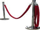Begrenzungspfosten, Absperrband, Absperrung, Chrompfosten, Zaun, Roter Teppich