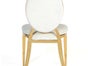 Stuhl "DUBAI", gold, weiss gepolstert - Galerie - Bild 2