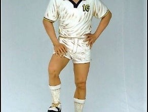 Fußballspieler lebensgroß,