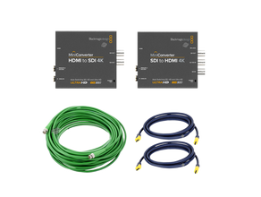 Videosplitterset HD auf SDI und 1x SID auf HD inkl. 24m Kabel