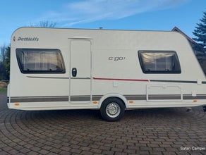 Dethleffs c-go 475, EZ 2022, unbegrenzte Kilometer, reisefertig, komplett ausgestattet für 4 Personen