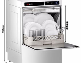Geschirrspülmaschine Gastronomie Touch - 3,6 kW - mit Reiniger-, Klarspüler- & Laugenpumpe