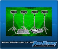 4x Laser 250G inkl, Stativ und Hazer