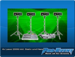 4x Laser 250G inkl, Stativ und Hazer