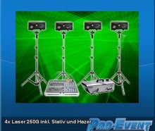 4x Laser 250G inkl, Stativ und Hazer