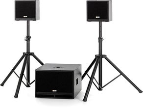 Aktiv Musikanlage 320 Watt RMS für Alleinunterhalter oder kleinere Party (80 Personen)