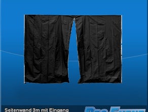 Seitenwand 3m mit Eingang