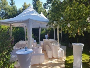 Pagode (Pavillon, Gartenzelt, Festzelt) - 6,80m x 5m - bis 70 Personen oder Faltpavillon - bis 20 Personen