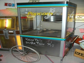 Profi-Popcornmaschine mit Fahrwagen, inkl. Zub. für 100 kl.Portionen leckeres Popcorn