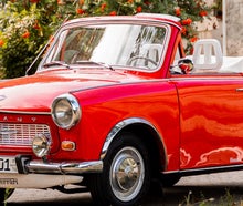 Wunderschönes Trabant 601 Cabrio als Hochzeitsfahrzeug