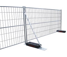 Stützstrebe Bauzaun/ Mobilzaun, Windlastsicherung