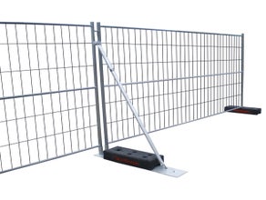 Stützstrebe Bauzaun/ Mobilzaun, Windlastsicherung
