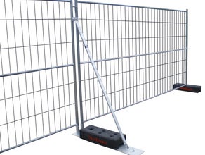 Stützstrebe Bauzaun/ Mobilzaun, Windlastsicherung