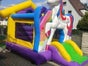 Profi Hüpfburg Luftburg Springburg Einhorn mit Rutsche Mädchentraum günstig leihen mieten in Mittelfranken Nürnberg Fürth Erlangen Ansbach Schwabach Lauf Zirndorf Roth - Galerie - Bild 2