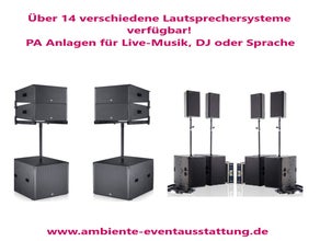 Musikanlage, Partyanlage, Lautsprecher Anlage für Sprache & Musik